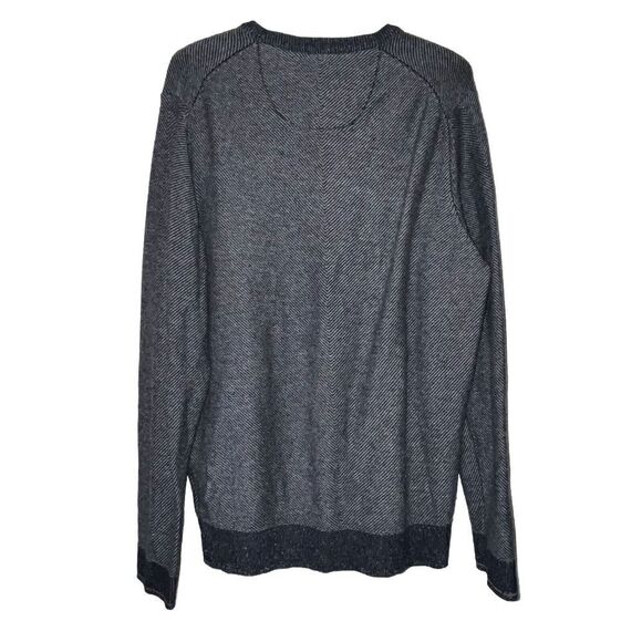 Joseph A. Bank Reserve Italian Yarn Mens Lg Blue V‎ Neck Sweater Pullover Luxury - Picture 4 of 9